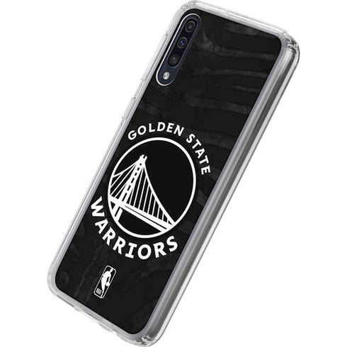 NBA Golden State Warriors Black Animal Print Galaxy A50 Clear Case